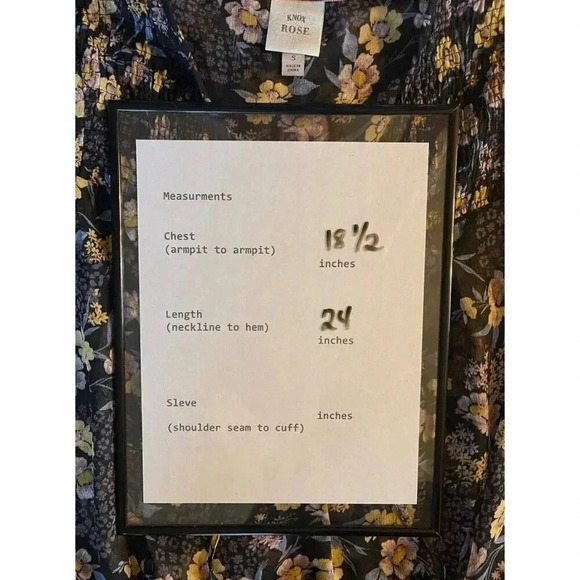 Knox Rose smocked mixed print peasant top short sleeve women’s size Small - Picture 5 of 5